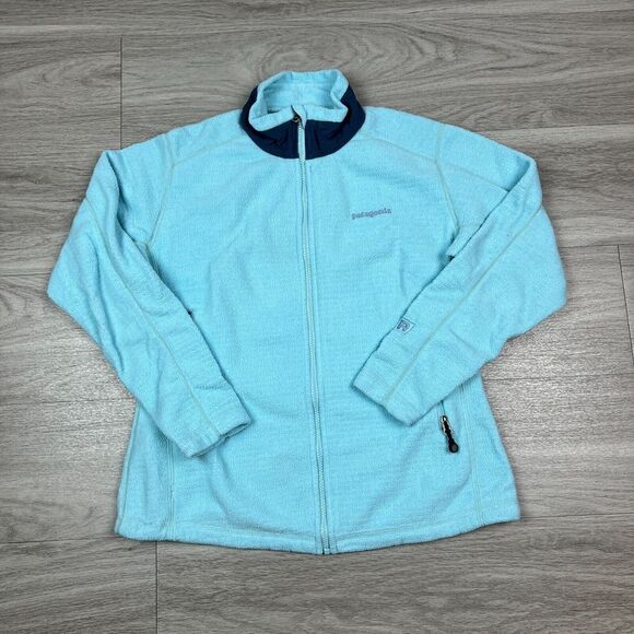 Patagonia Womens Jacket Medium Blue Regulator Outdoor Zip Fleece Hiking - Picture 1 of 12